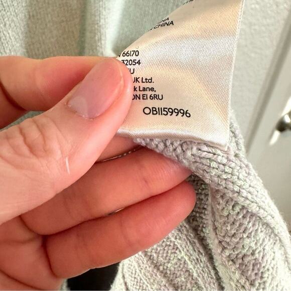 Free People Women's Large Street Fair Tunic Sweater in Lime Green Combo - Picture 7 of 13